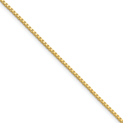 2 Inch 10K Yellow Gold 1.1mm Box Chain Necklace
