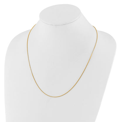 3 Inch 10K Yellow Gold Adjustable 1mm Box Chain Necklace