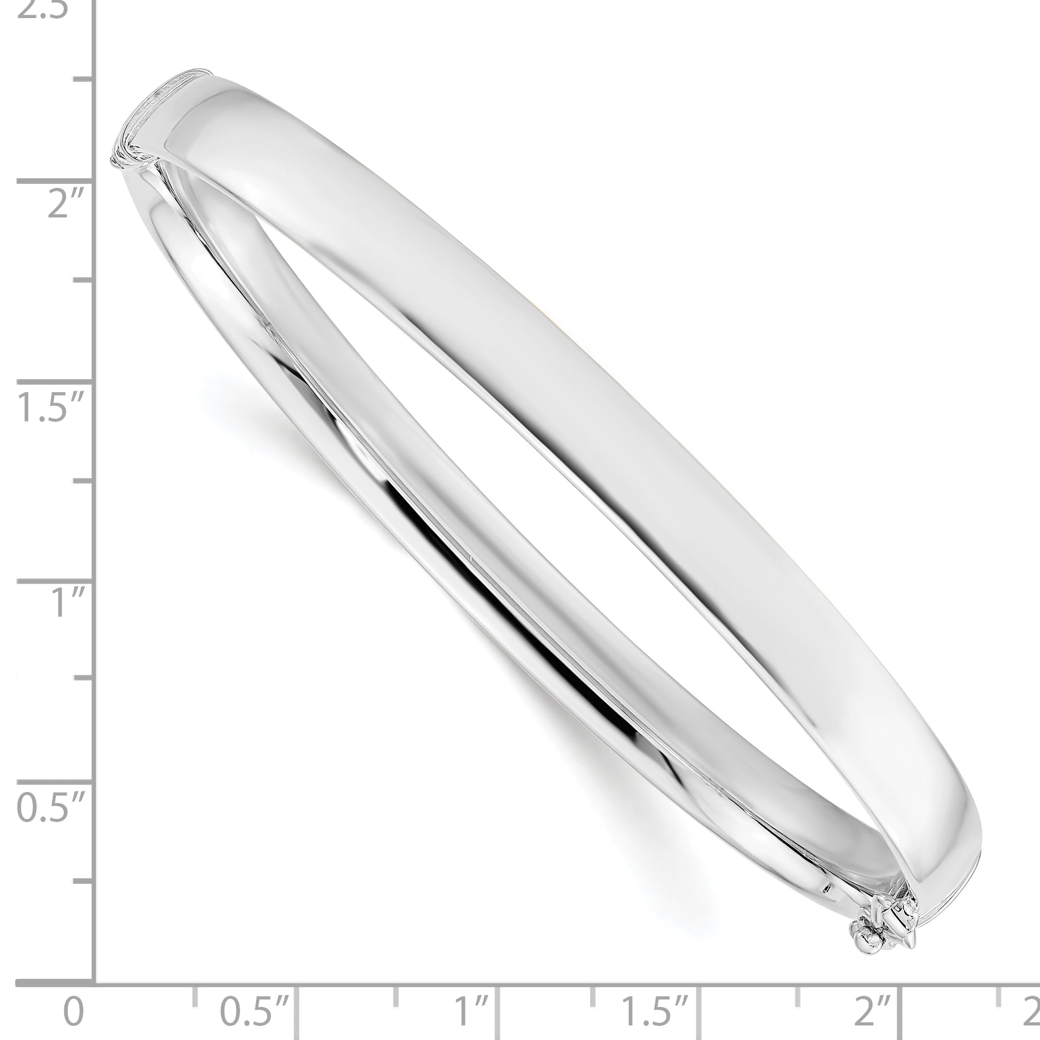 10K White Gold 5.9mm Bangle