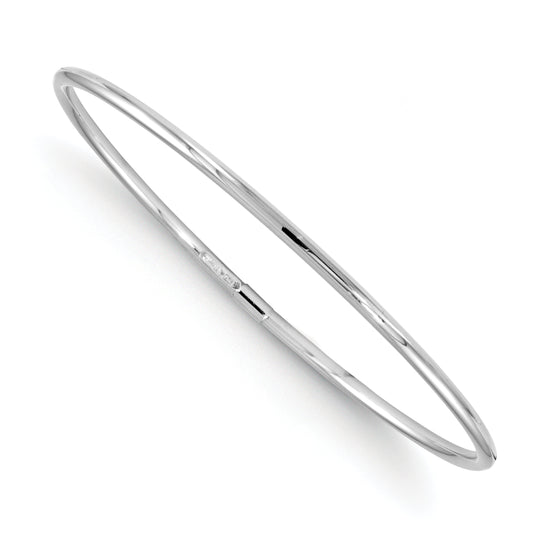 10K White Gold Slip-On Bangle