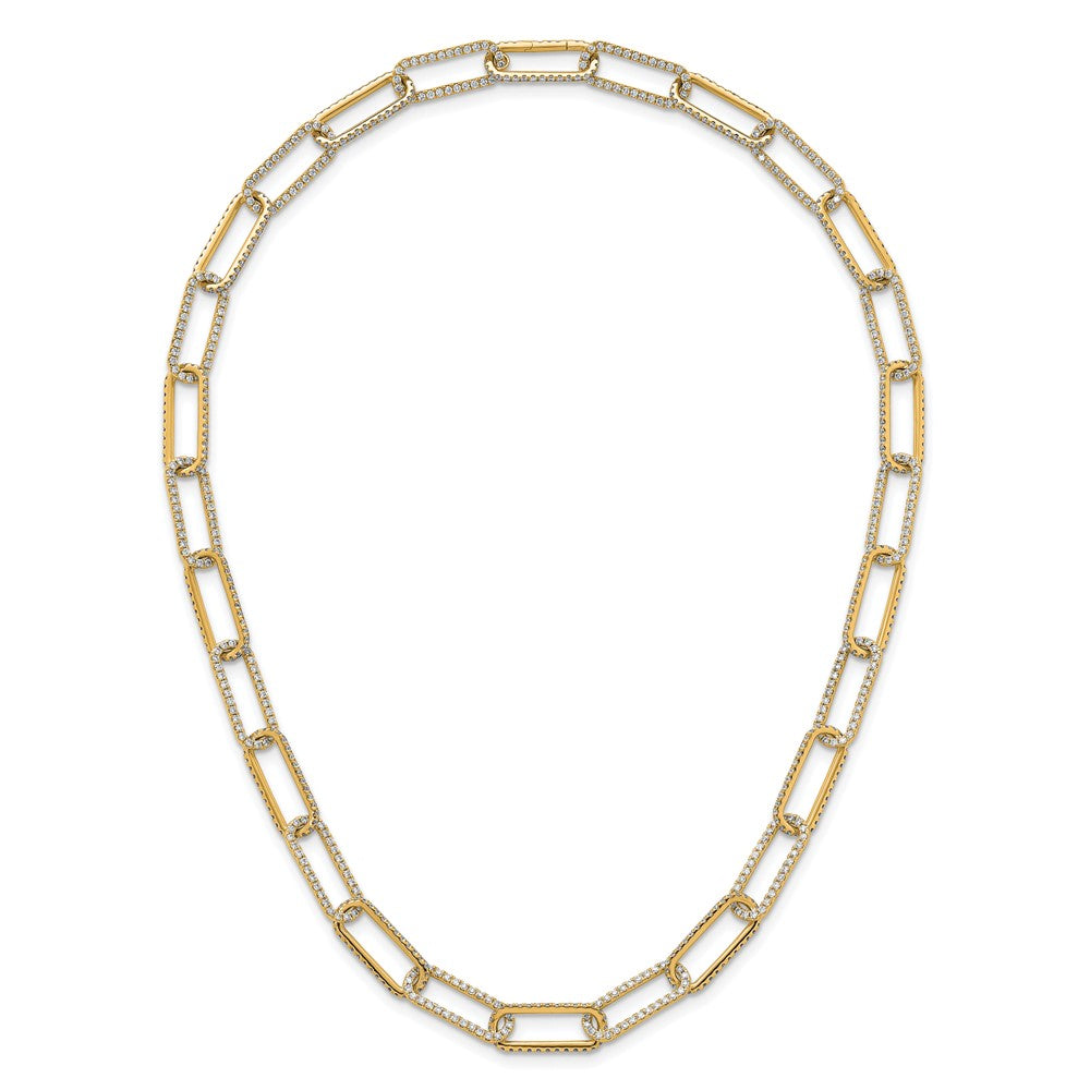 True Origin 14K Yellow Gold 8 5/8 carat Lab Grown Diamond VS+ F+ 18 in Complete Link Necklace