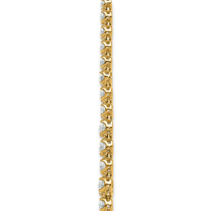 14K Yellow Gold 15 1/2 carat Lab Grown Diamond VS/SI+ G+ Complete 20 Inch Graduated Layered Tennis Necklace