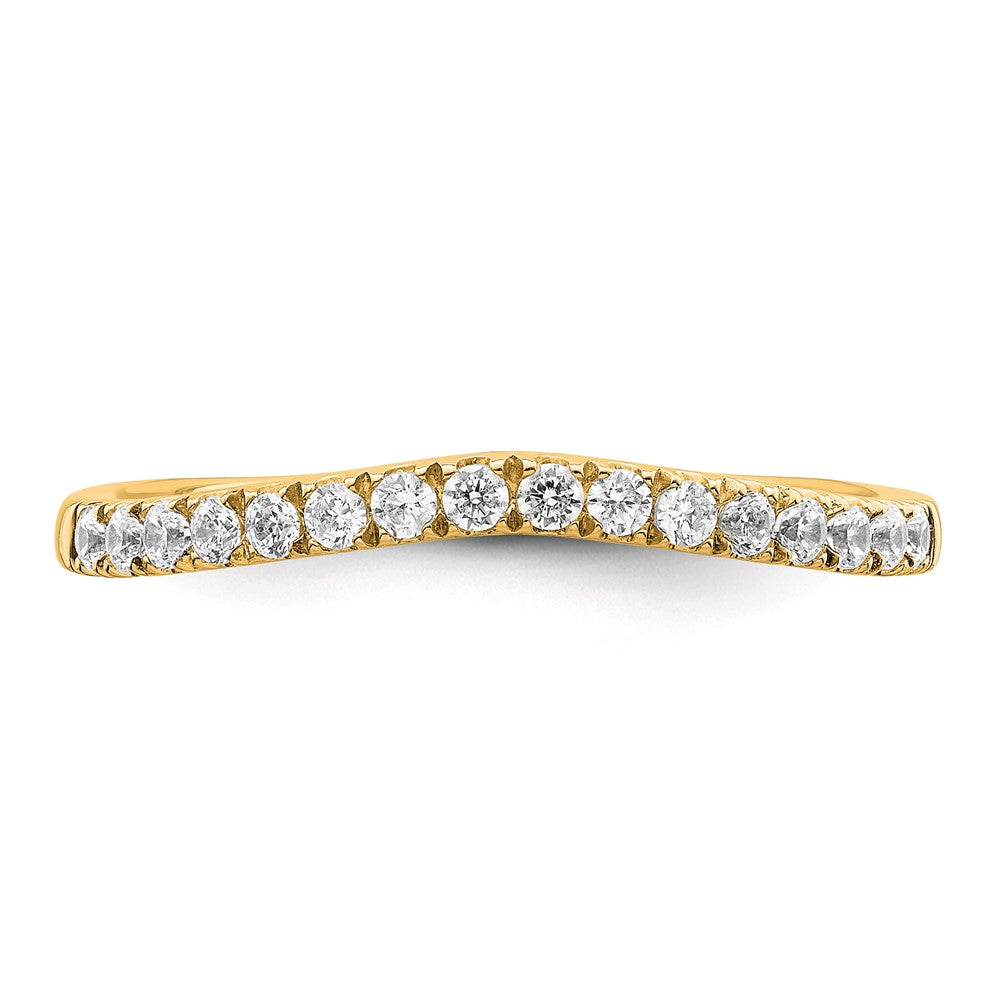 True Origin 14K Yellow Gold 1/2 carat Lab Grown Diamond VS+ F+ Set of Two Complete Wedding Band Rings