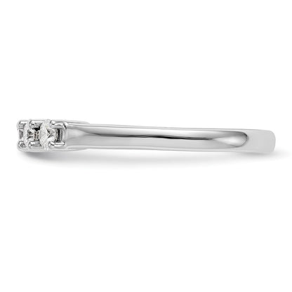 14K White Gold 5-Stone Shared Prong 1 carat Round Complete Diamond Wedding Band Ring
