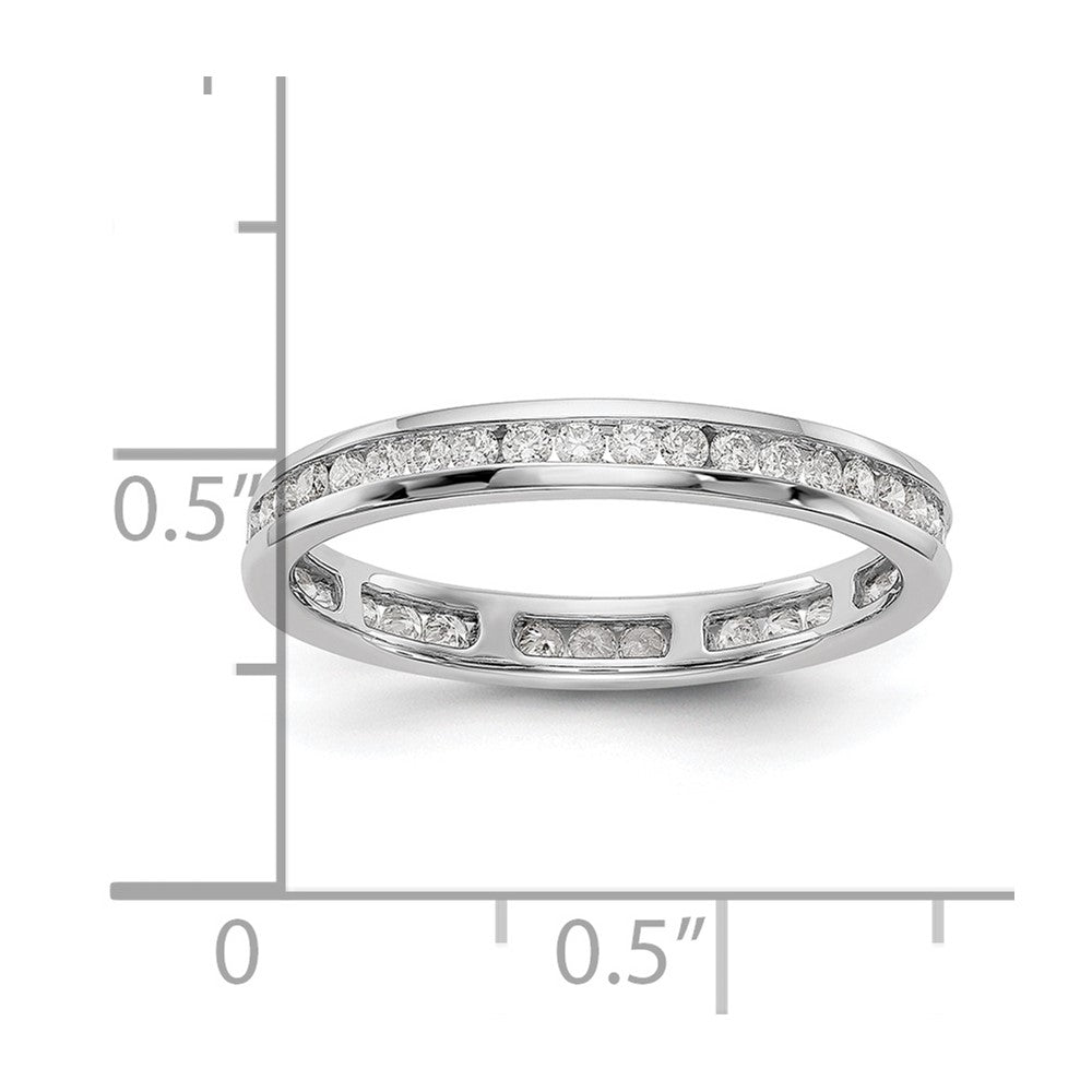 Platinum Diamond Channel Set Eternity Wedding Band Ring
