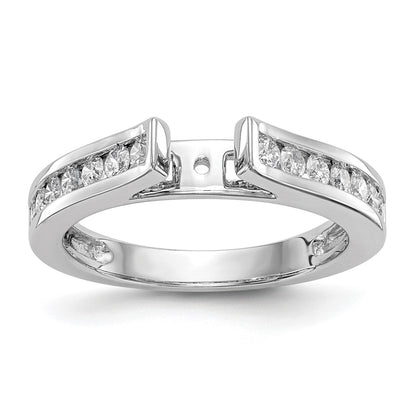 14K White Gold Peg Set 1/3 carat Channel-set Diamond Semi-mount Engagement Ring