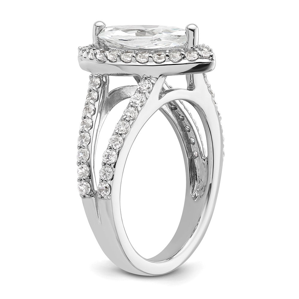 14K White Gold Halo Plus (Holds 2 carat (12x6mm) Marquise Center) 1 carat Diamond Semi-Mount Engagement Ring