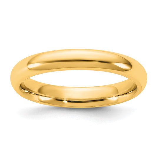 14K Yellow Gold 3.5mm Standard Comfort Fit Wedding Band Ring