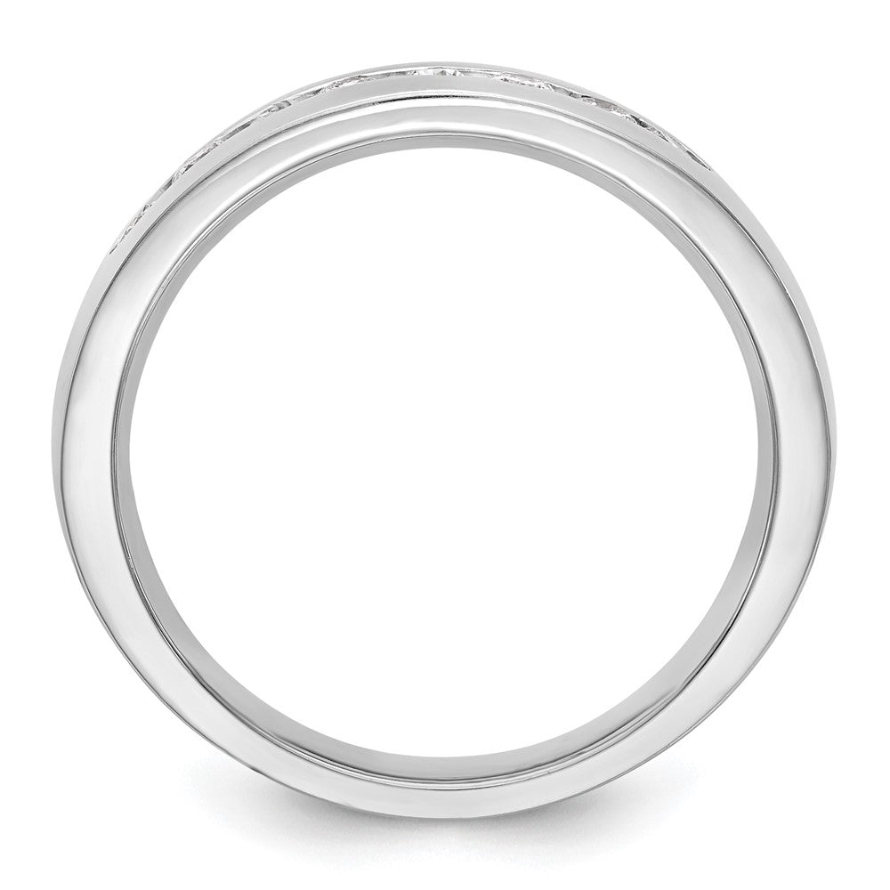 14K White Gold 8-Stone 1/2 carat Diamond Complete Men's Channel Wedding Band Ring