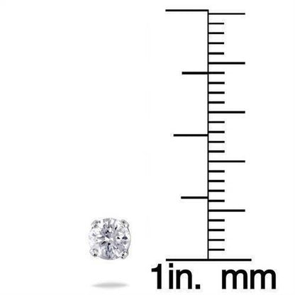 1/2ct Genuine Diamond Stud Earrings 14K White Gold (J/K Color I2/I3 Clarity)