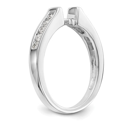 14K White Gold Peg Set 1/4 carat Channel-set Diamond Semi-mount Engagement Ring