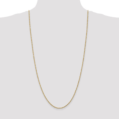 3 Inch 14K Yellow Gold 1.6mm Singapore Chain Necklace