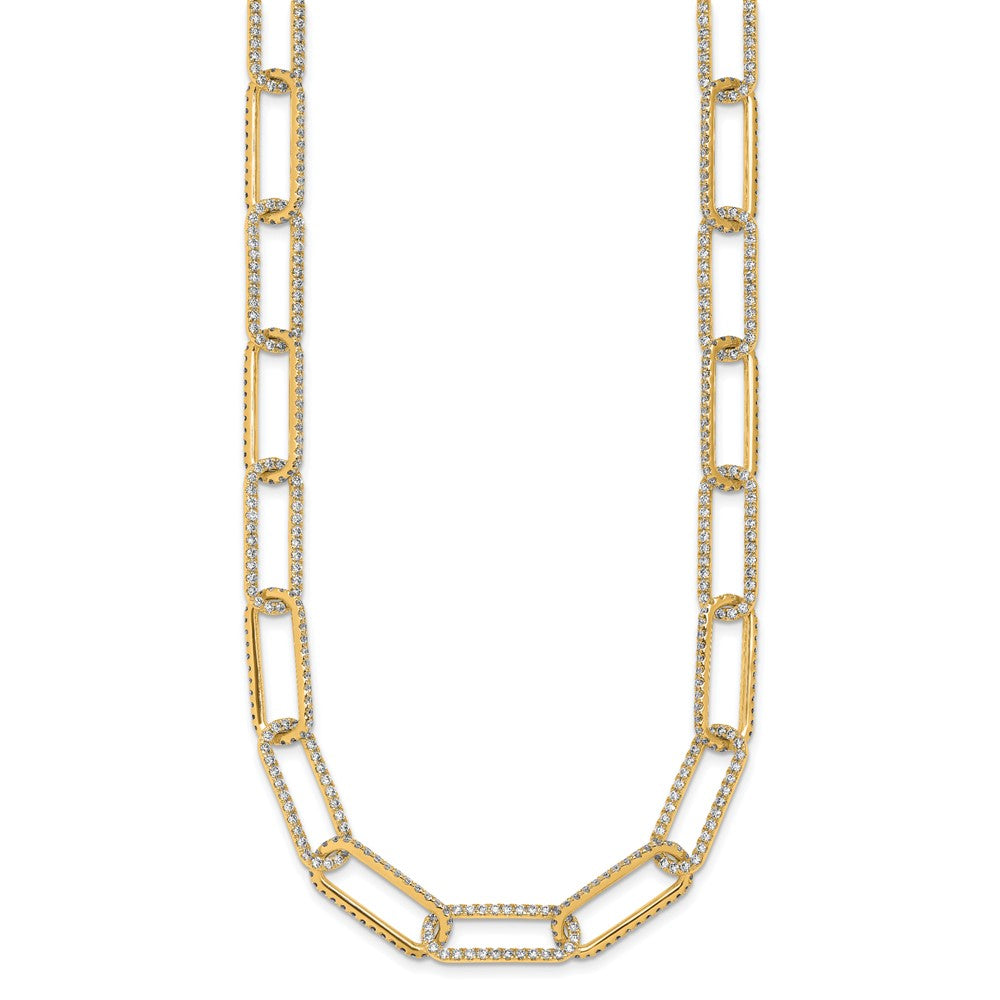 True Origin 14K Yellow Gold 8 5/8 carat Lab Grown Diamond VS+ F+ 18 in Complete Link Necklace