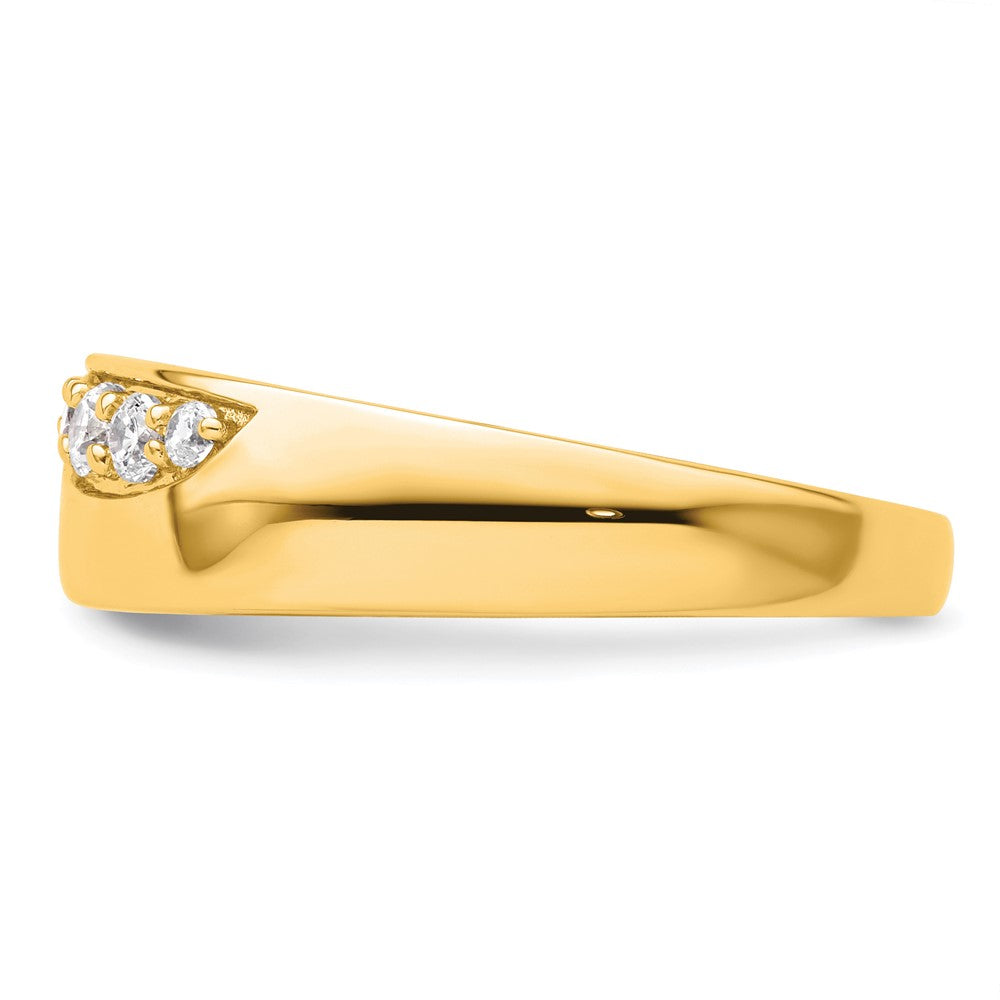 True Origin 14K Yellow Gold Men's 1/4 carat Lab Grown Diamond VS+ F+ Complete Wedding Band Ring