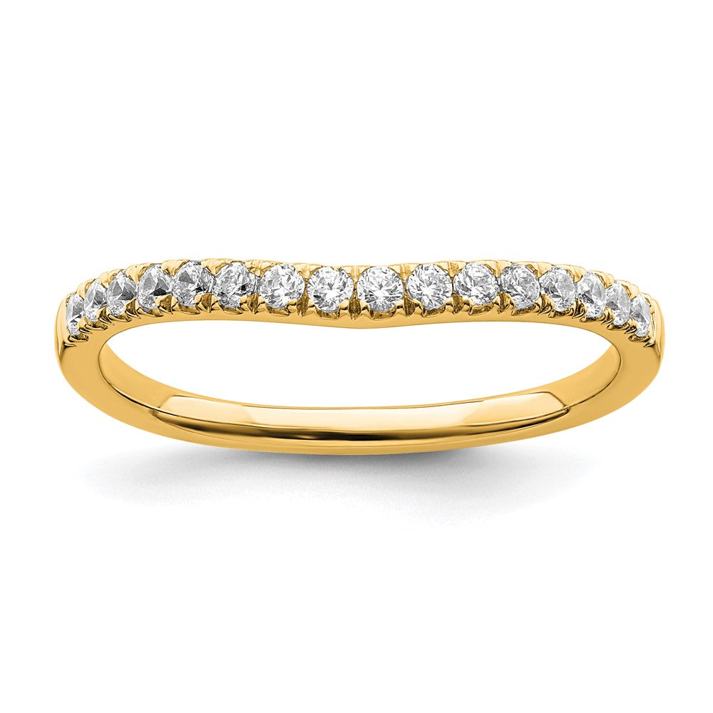 True Origin 14K Yellow Gold 1/2 carat Lab Grown Diamond VS+ F+ Set of Two Complete Wedding Band Rings