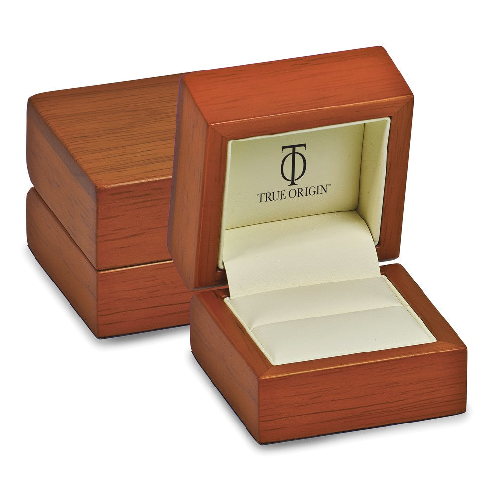 True Origin 14K Yellow Gold Men's 1/5 carat Lab Grown Diamond VS+ F+ Complete Wedding Band Ring