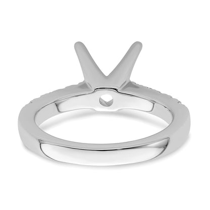 True Origin 14K White Gold 3/8 carat Lab Grown Diamond VS+ F+ Semi-Mount Round Engagement Ring