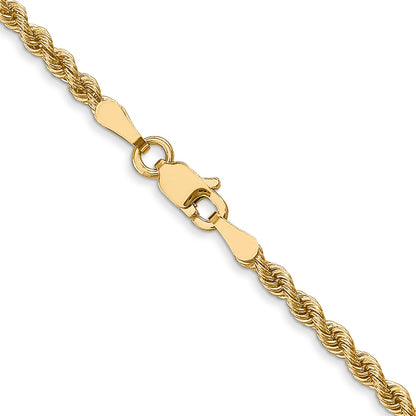 24 Inch 14K 2.5mm Solid Regular Rope Chain Necklace