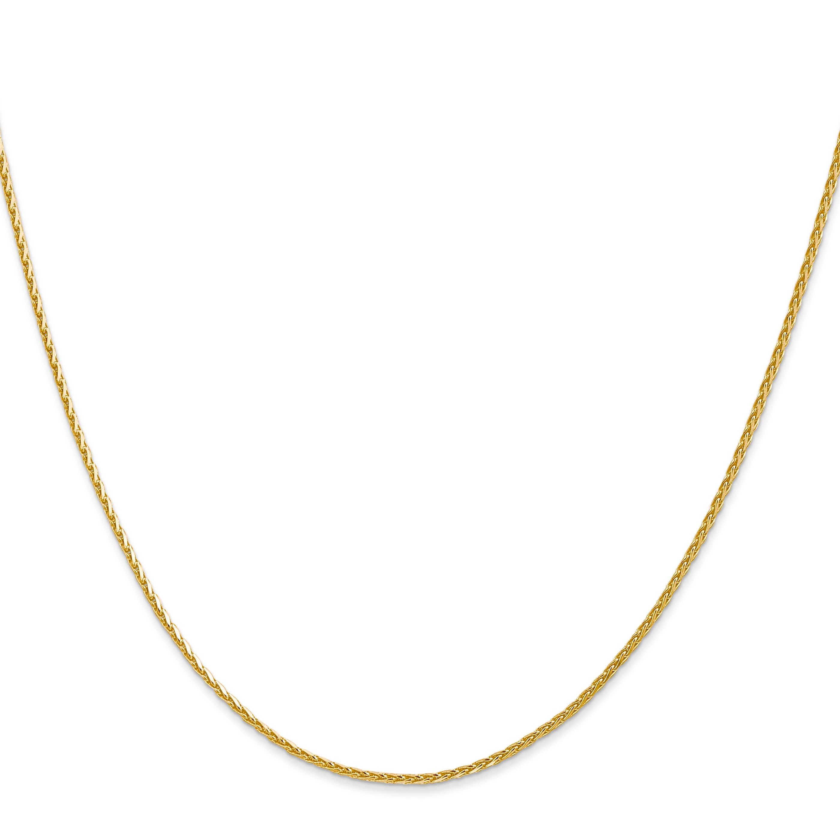 20 Inch 14K 1.3mm D/C Wheat Chain Necklace