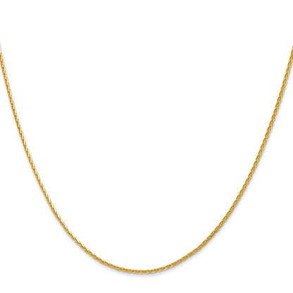 20 Inch 14K 1.3mm D/C Wheat Chain Necklace