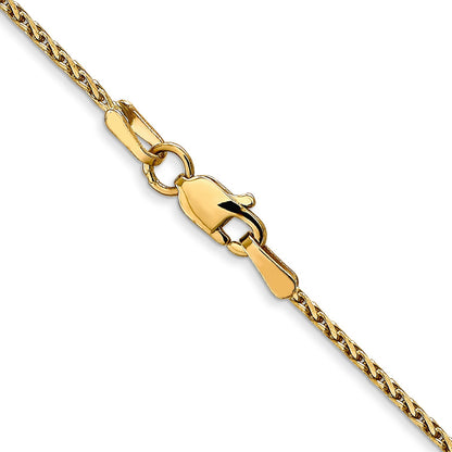 20 Inch 14K 1.3mm D/C Wheat Chain Necklace