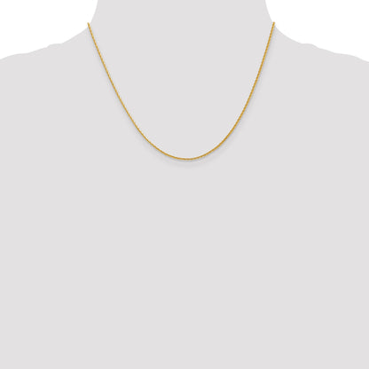 18 Inch 14K 1.3mm D/C Wheat Chain Necklace