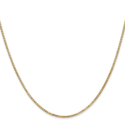 3 Inch 14K Yellow Gold 1.3mm Box Chain Necklace