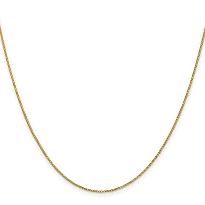 24 Inch 14K 1mm D/C Open Franco Chain Necklace