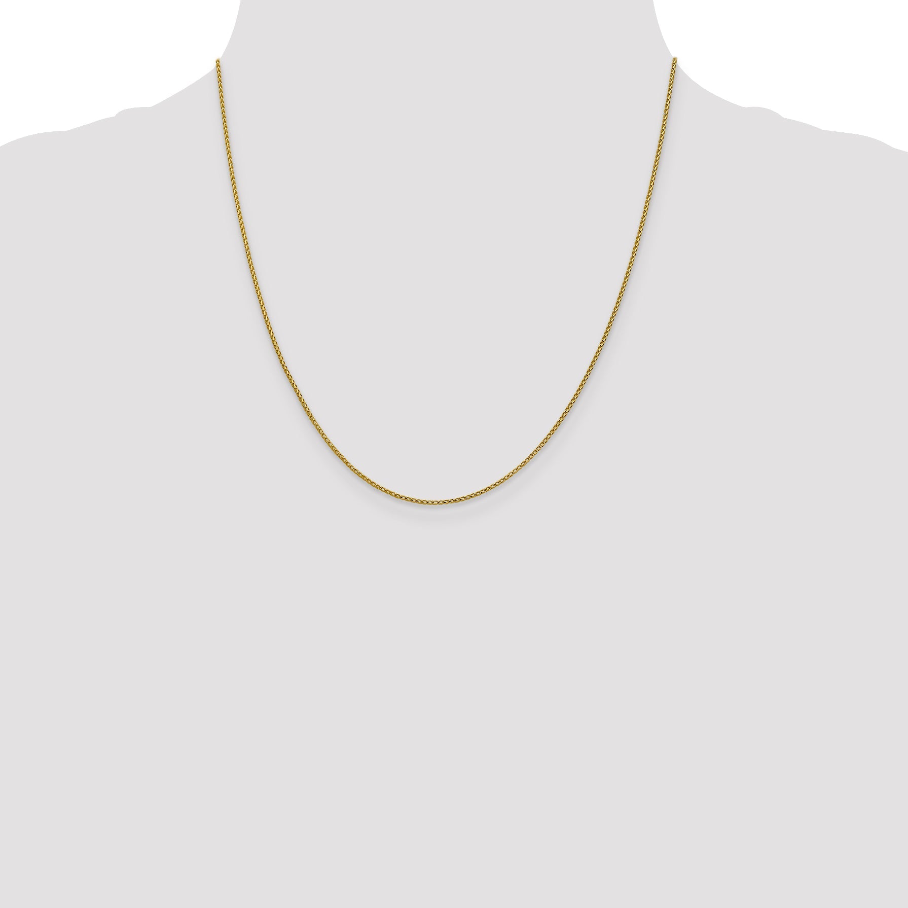 20 Inch 14K 1mm D/C Open Franco Chain Necklace
