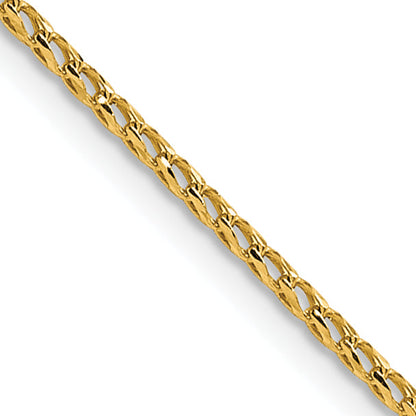 20 Inch 14K 1mm D/C Open Franco Chain Necklace