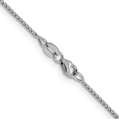 16 Inch 14K White Gold 1mm D/C Open Franco Chain Necklace