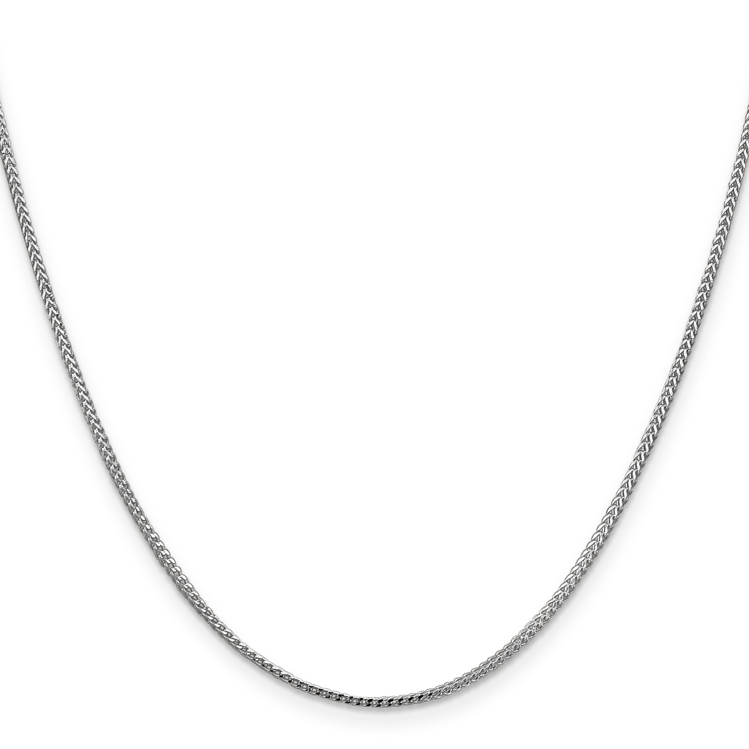16 Inch 14K White Gold 1.1mm Franco Chain Necklace