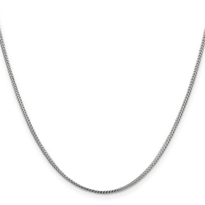16 Inch 14K White Gold 1.1mm Franco Chain Necklace