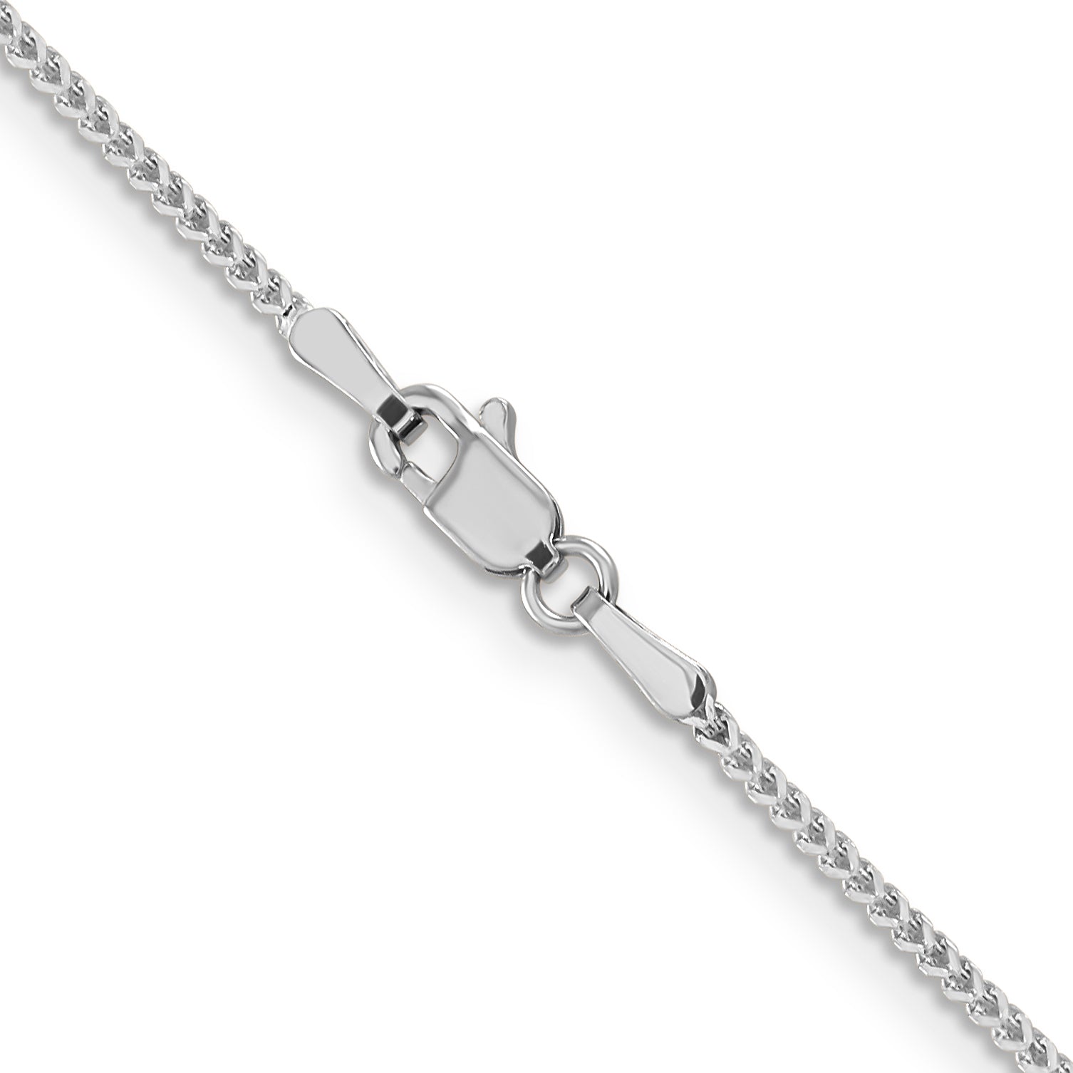 24 Inch 14K White Gold 1.1mm Franco Chain Necklace