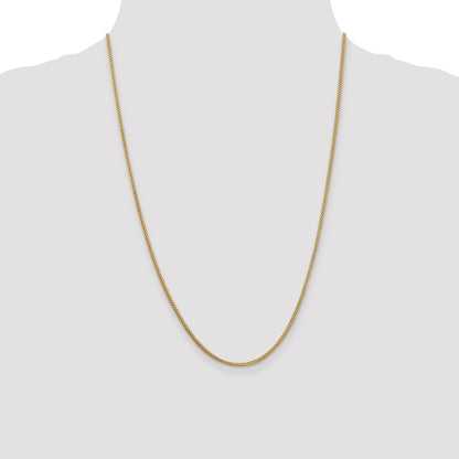 24 Inch 14K 1.25mm Franco Chain Necklace