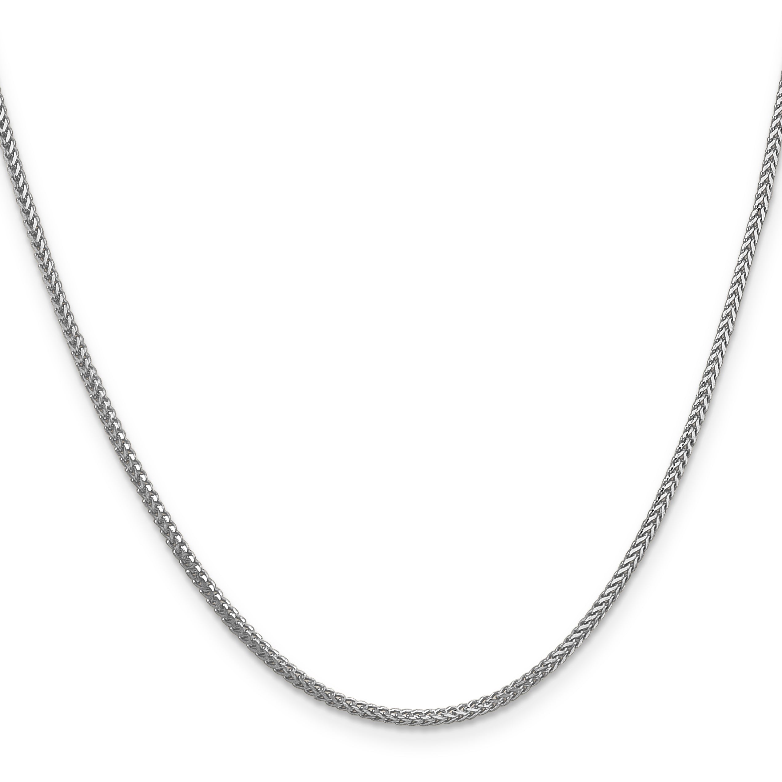 20 Inch 14K White Gold 1.25mm Franco Chain Necklace