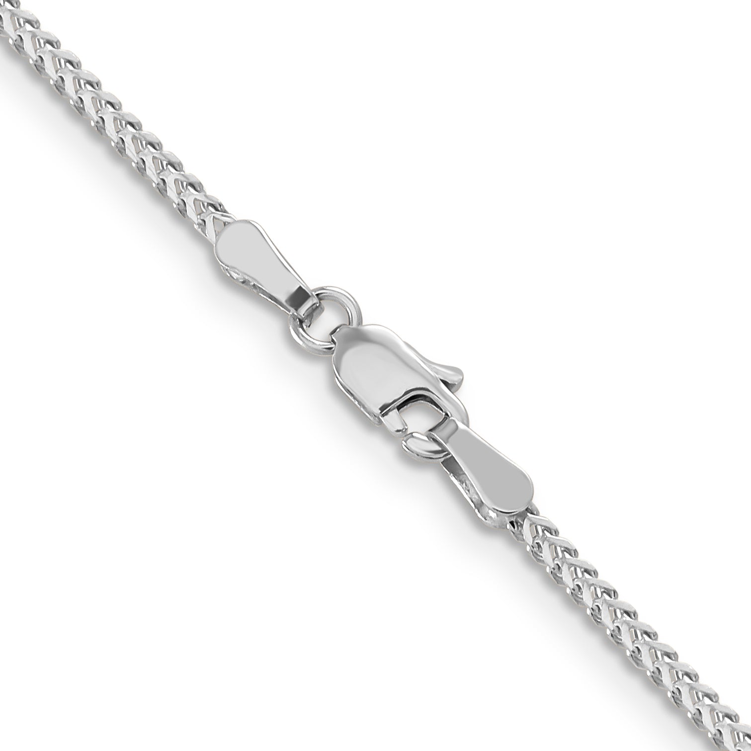 16 Inch 14K White Gold 1.25mm Franco Chain Necklace
