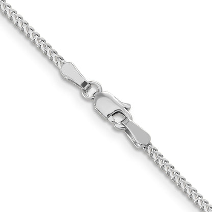 20 Inch 14K White Gold 1.25mm Franco Chain Necklace