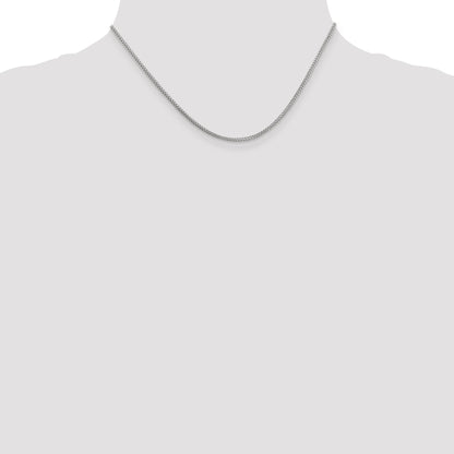 16 Inch 14K White Gold 1.25mm Franco Chain Necklace