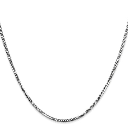 18 Inch 14K White Gold 1.5mm Franco Chain Necklace