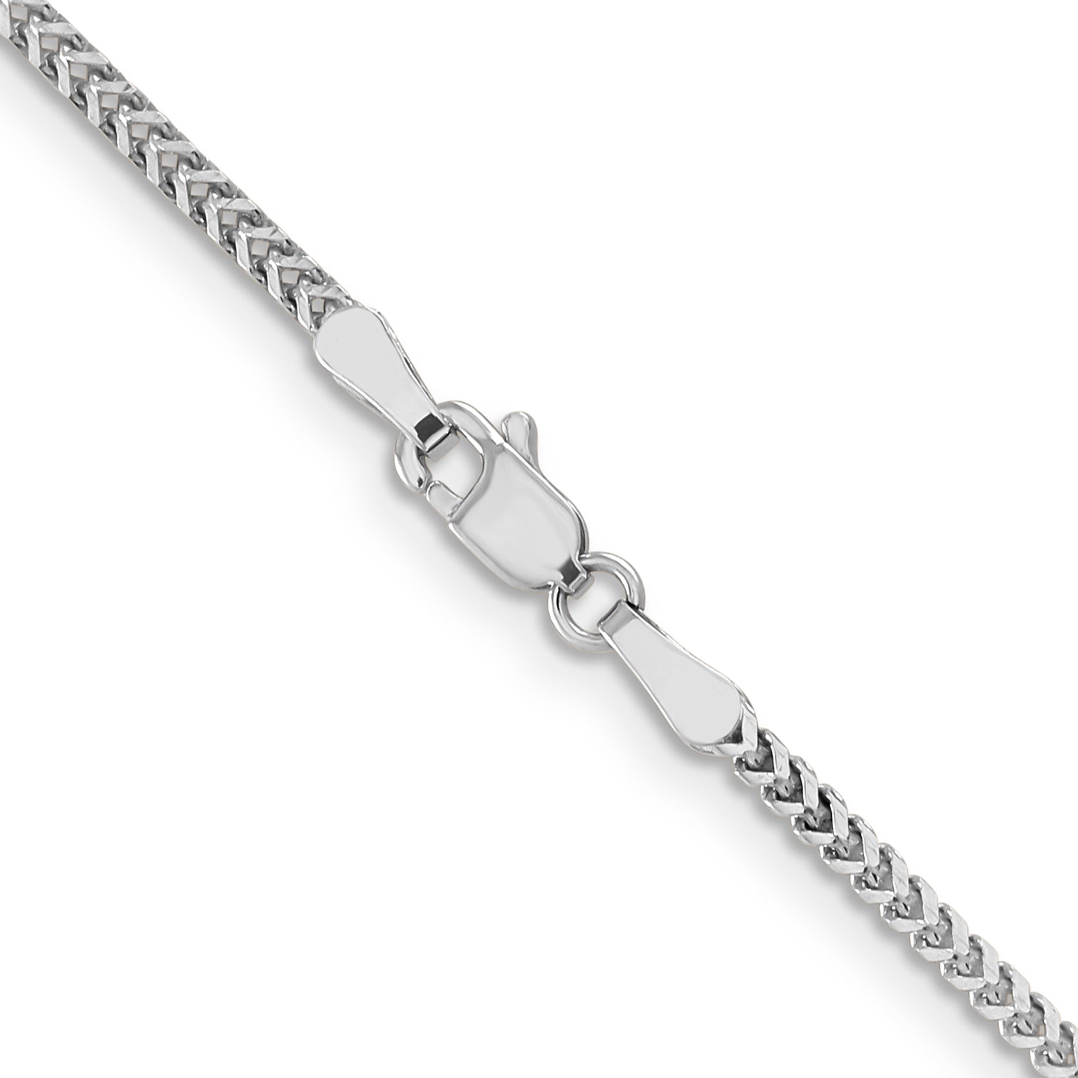 18 Inch 14K White Gold 1.5mm Franco Chain Necklace