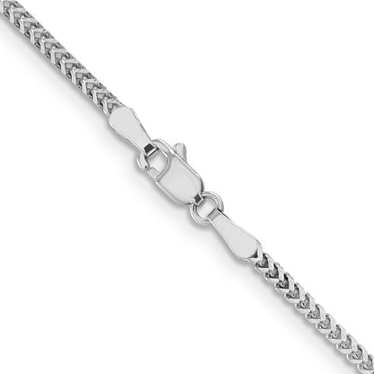 24 Inch 14K White Gold 1.5mm Franco Chain Necklace