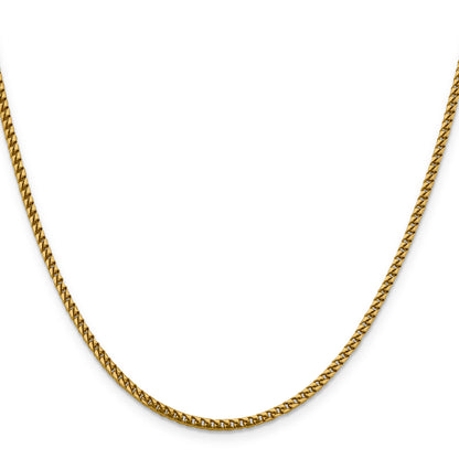 18 Inch 14K 2.4mm Franco Chain Necklace