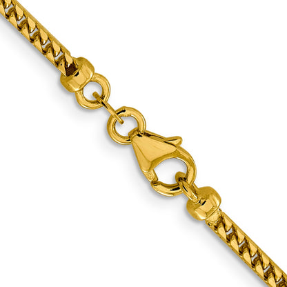 18 Inch 14K 2.4mm Franco Chain Necklace