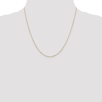 20 Inch 14K .8mm D/C Octagonal Snake Chain Necklace
