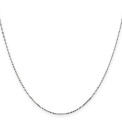 16 Inch 14K White Gold .8mm D/C Octagonal Snake Chain Necklace