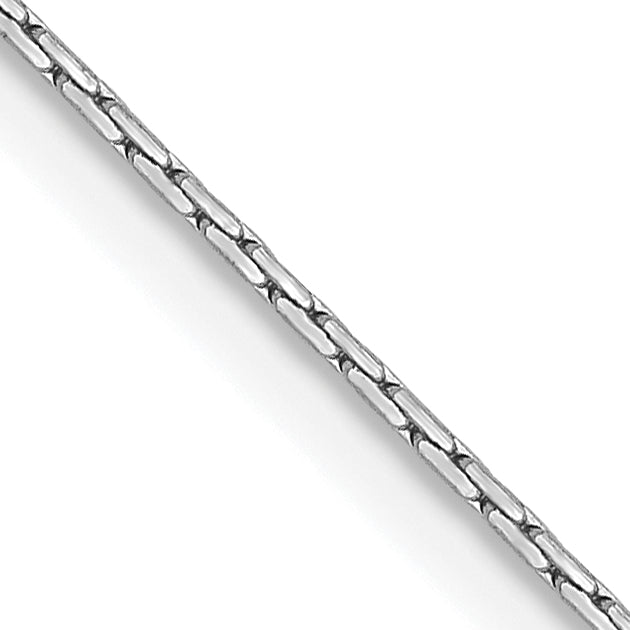16 Inch 14K White Gold .6mm Boston Link Chain Necklace