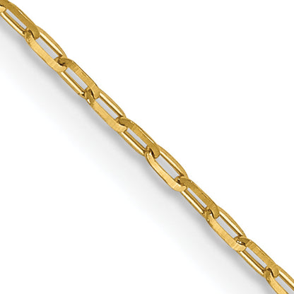 20 Inch 14K 1mm D/C Open Long Link Cable Chain Necklace