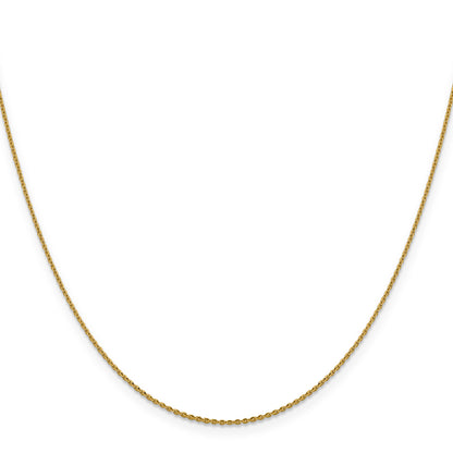 16 Inch 14K 1.15mm D/C Oval Link Chain Necklace