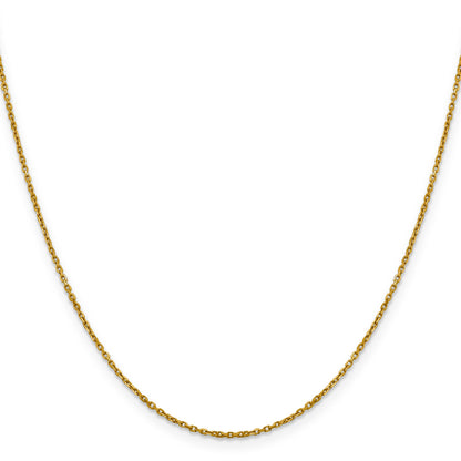 20 Inch 14K 1.25mm D/C Rolo Chain Necklace